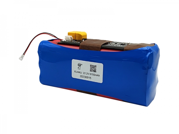 22.2V 6700mAh 18650入口锂电池